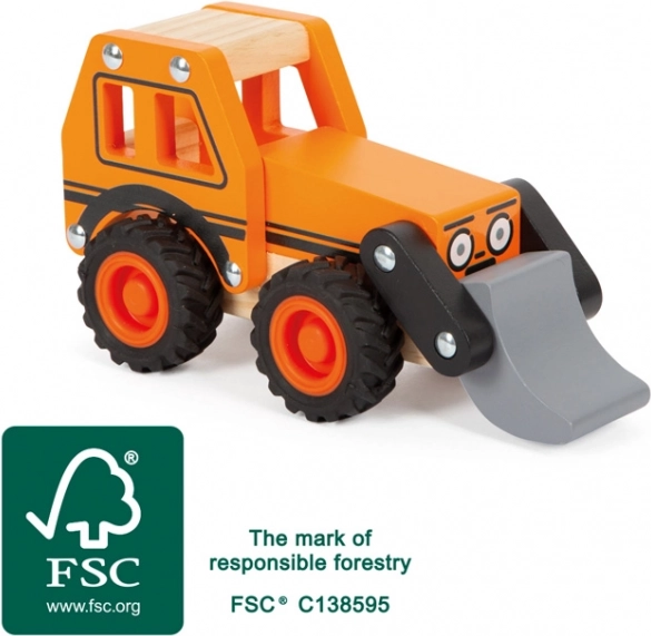 Wooden excavator SMALL FOOT with movable blade