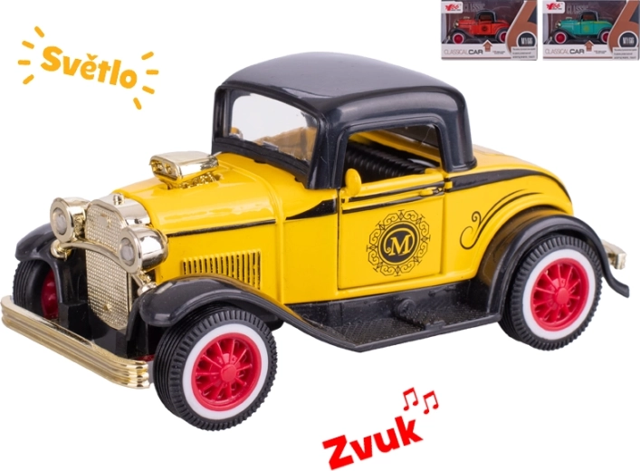 Metal Oldtimer Car Model 1:36 with Lights and Sounds