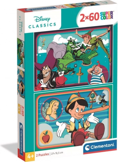 Пъзел Disney класически приказки 2×60 части CLEMENTONI