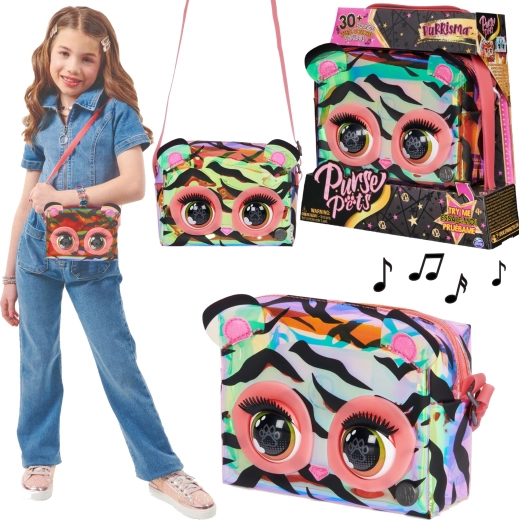 Purse Pets Purrisma тигрова чанта с интерактивни очи и звуци