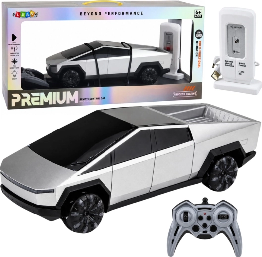 Remote-controlled RC pickup truck with charging station and lights 1:12 - 1 piece