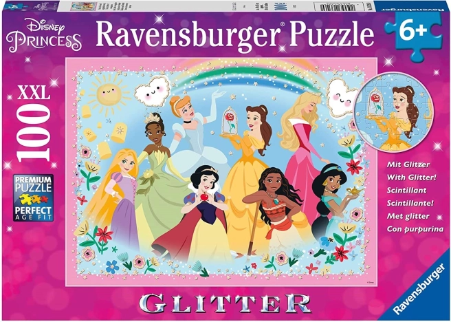 RAVENSBURGER Glitter Puzzle DISNEY Princesses XXL 100 Pieces