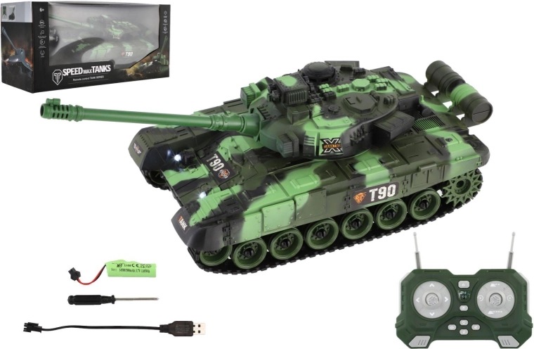 RC танк T90 с дистанционно управление, светлини и звук