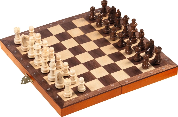 Magnetic chess in a wooden folding case - 1 piece