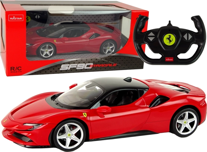 RC кола Ferrari SF90 1:14 Rastar червена