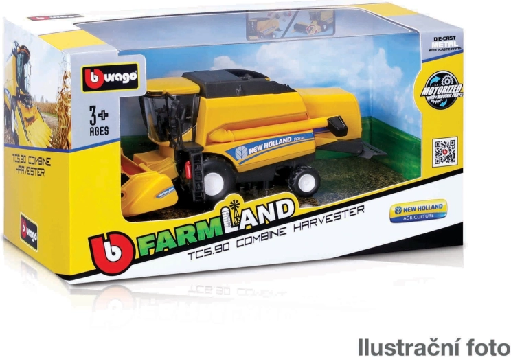 Bburago Farmland combine harvester New Holland TC5.90 18 cm – die-cast model with accessories