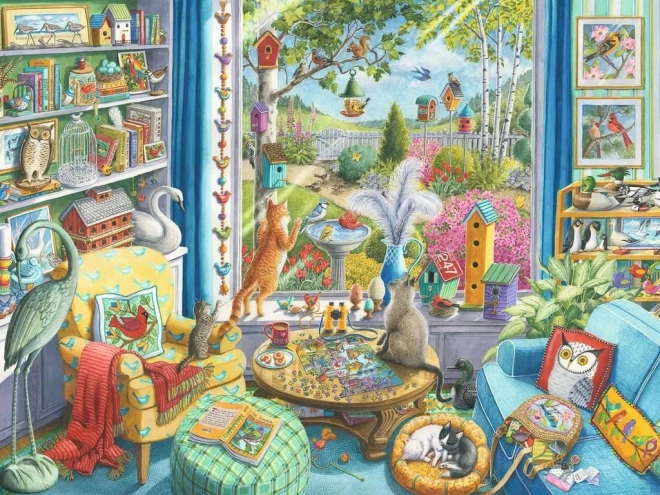 Пъзел Ravensburger „Наблюдение на птици“ XL, 750 части