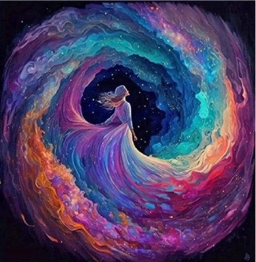 Norimpex Paint by Numbers Woman in Space 40 × 50 cm
