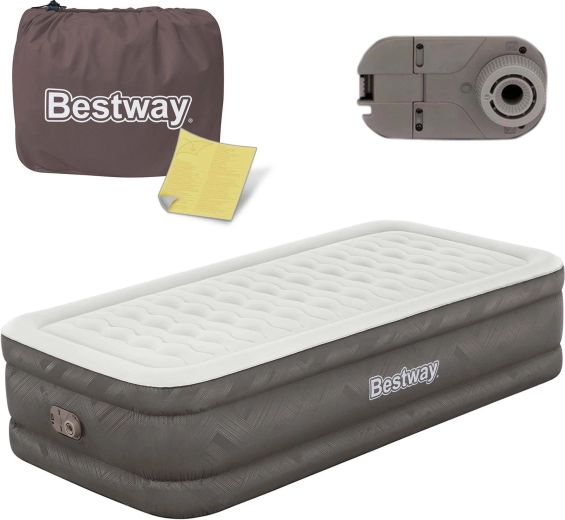 Inflatable bed with built‑in electric pump 191 × 97 × 46 cm BESTWAY