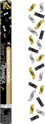 Pneumatic confetti gold, silver and black – foil