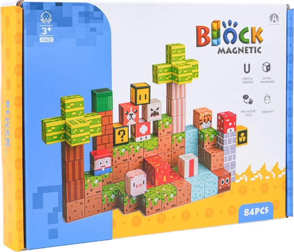 Magnetic Building Blocks 3D, 84 pieces