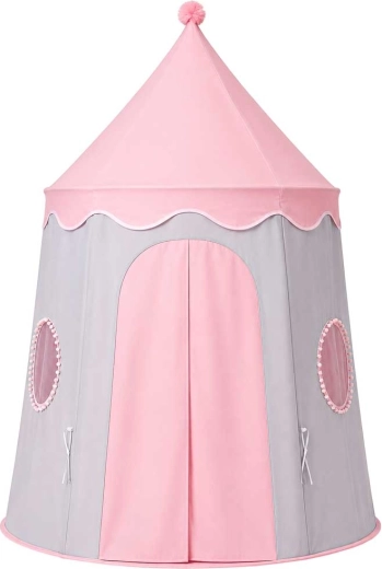 Fairy-tale castle with entrance curtains