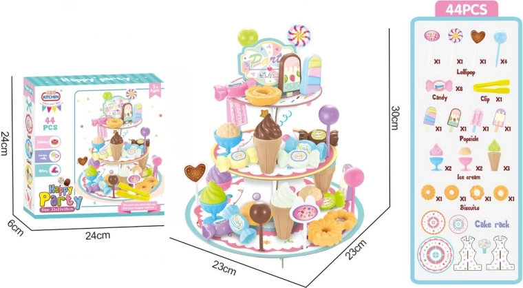 Click4Toys three-tier candy stand with accessories