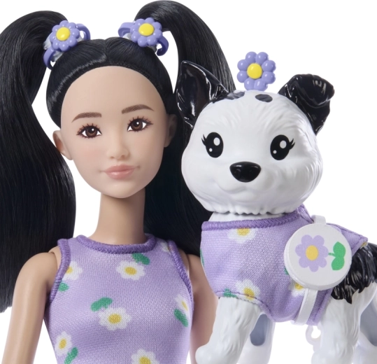 Matching Barbie and puppy outfits
