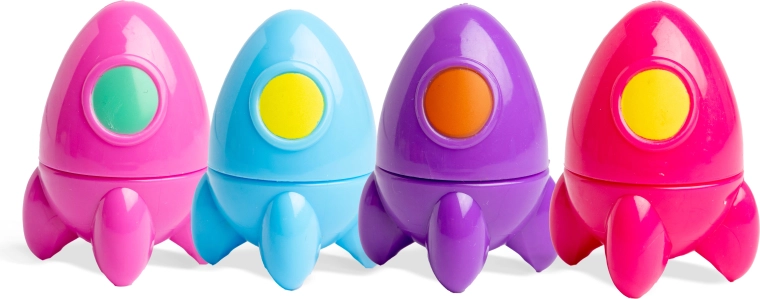 Bright colors and compact size