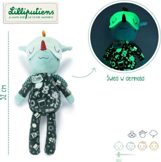 Lilliputiens soothing cuddle toy with glow-in-the-dark elements Dragon Joe 6m+