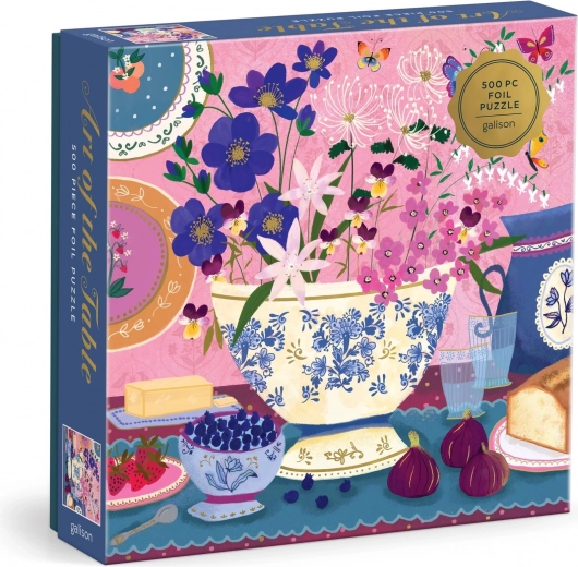 Galison Foil Puzzle Joy Laforme – The Art of Dining, 500 Pieces