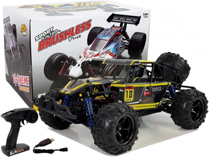 Теренен RC бъги 1:18 жълто 4x4 до 45 км/ч