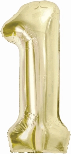 Foil balloon number 1 champagne