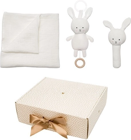 Jabadabado baby gift set with muslin blanket bunny