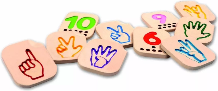 PlanToys finger alphabet – numbers 1–10