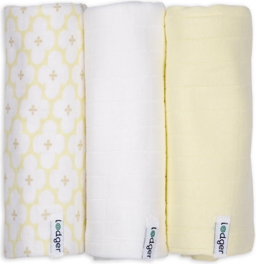 Lodger swaddler solid matcha butter (70 × 70 cm) - комплект 3 броя