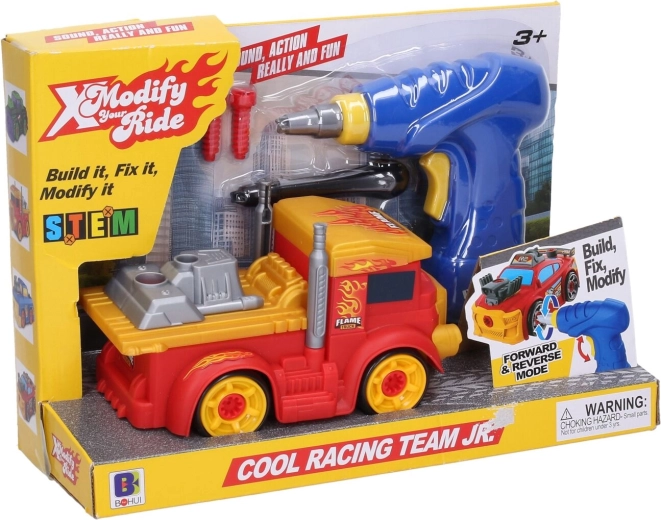 Screw-Build Tow Truck with Screwdrivers, 18 cm