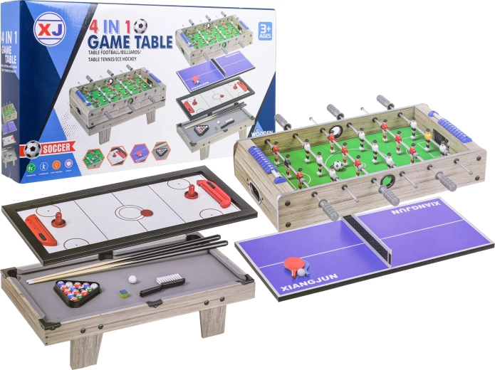 Tabletop game table 4-in-1 – gray, tabletop version