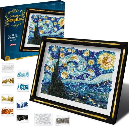 Sequin Painting “La nuit étoilée – Starry Night” – Creative Kit