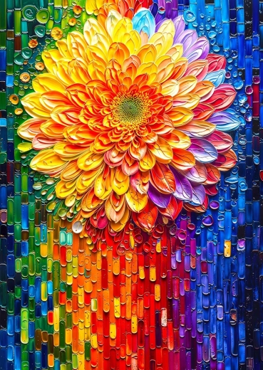 Enjoy Puzzle Floral Mosaic 1000 Pieces