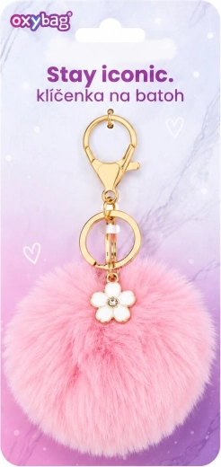 Oxybag Fashion Keychain with Pink Pom-Pom