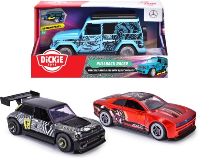 Pullback racer friction car 15 cm with opening doors