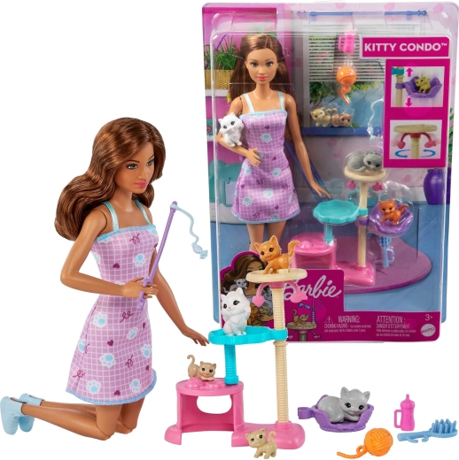 Барби гледачка на котенца Kitty Condo – игра с домашни любимци от MATTEL