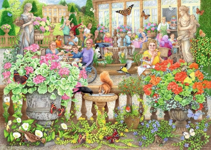 Ravensburger Cosy Café Collection No. 2 puzzle: Café in the Orangery, 1000 pieces