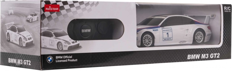 Дистанционно управляван автомобил BMW M3 1:24 (бял) от RASTAR
