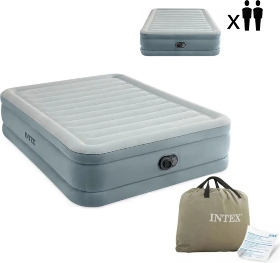 Надуваем двоен матрак 203 × 152 × 46 см с вградена електрическа помпа INTEX