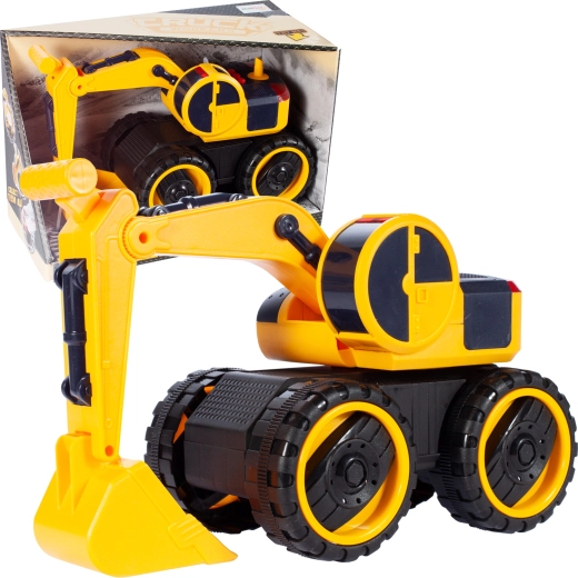 Kids' excavator with drive, light and sound