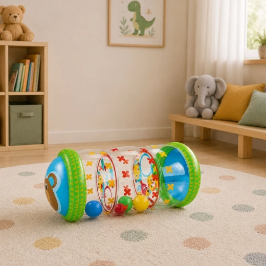 Sensory toy for developing sight, hearing, and motor skills