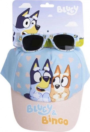 Детска шапка с козирка и очила Bluey