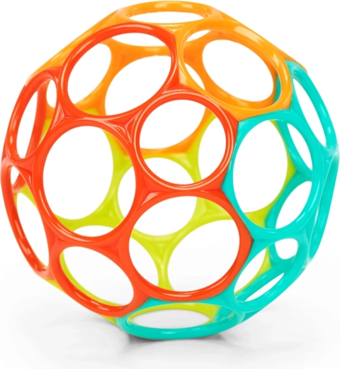 Oball Classic ball for babies 10 cm orange/turquoise