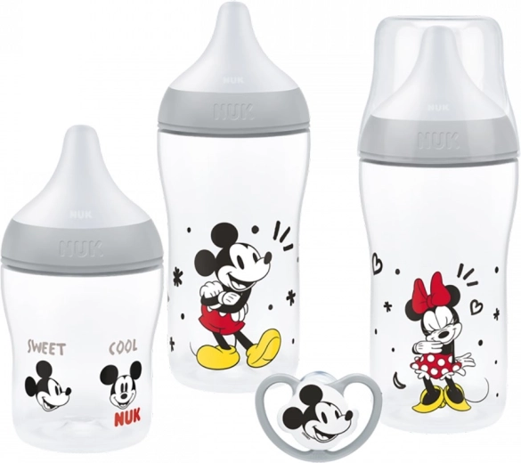 Комплект бебешки бутилки и биберон Nuk Perfect Match Disney Mickey Mouse