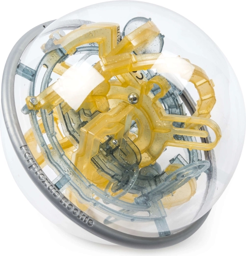 Transparent sphere with an internal track