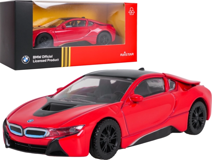 RASTAR BMW i8 Metal Model Car in 1:43 Scale, Red