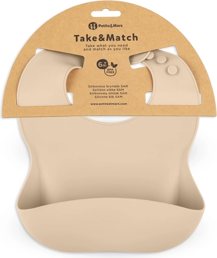 Petite&Mars силиконов лигавник Take&Match Desert Sand