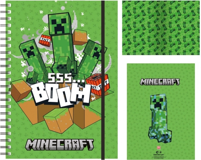 Lined Notebook with Minecraft Theme