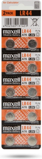 Alkaline button cell battery LR44W 1.5 V - 10 pieces