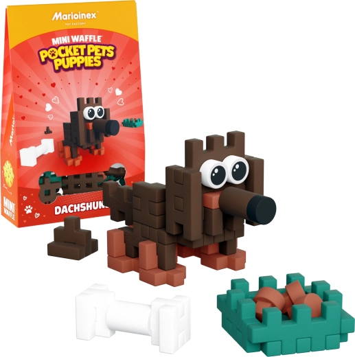 Mini Waffle Pocket Pets Building Set – Dachshund by Marioinex