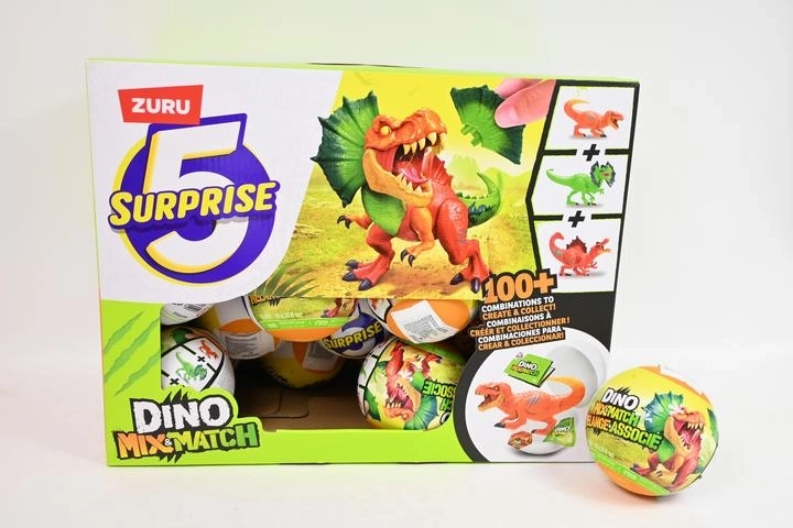 ZURU 5 Surprise Dino Mix and Match изненадваща топка