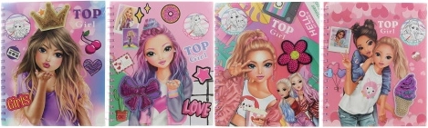 Girls’ coloring book with stickers