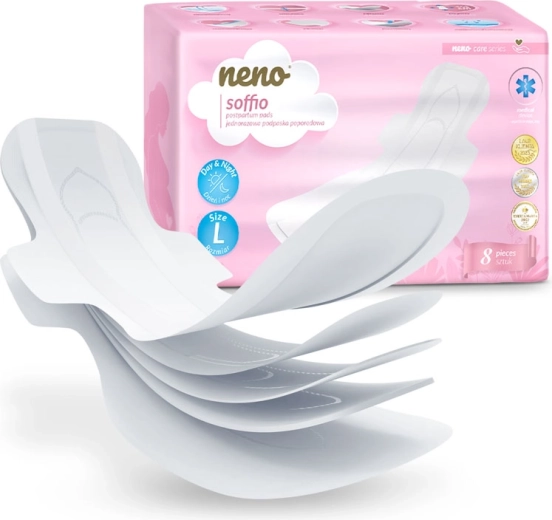NENO Soffio ultra-thin maternity pads with wings and odor neutralization, 8 pcs